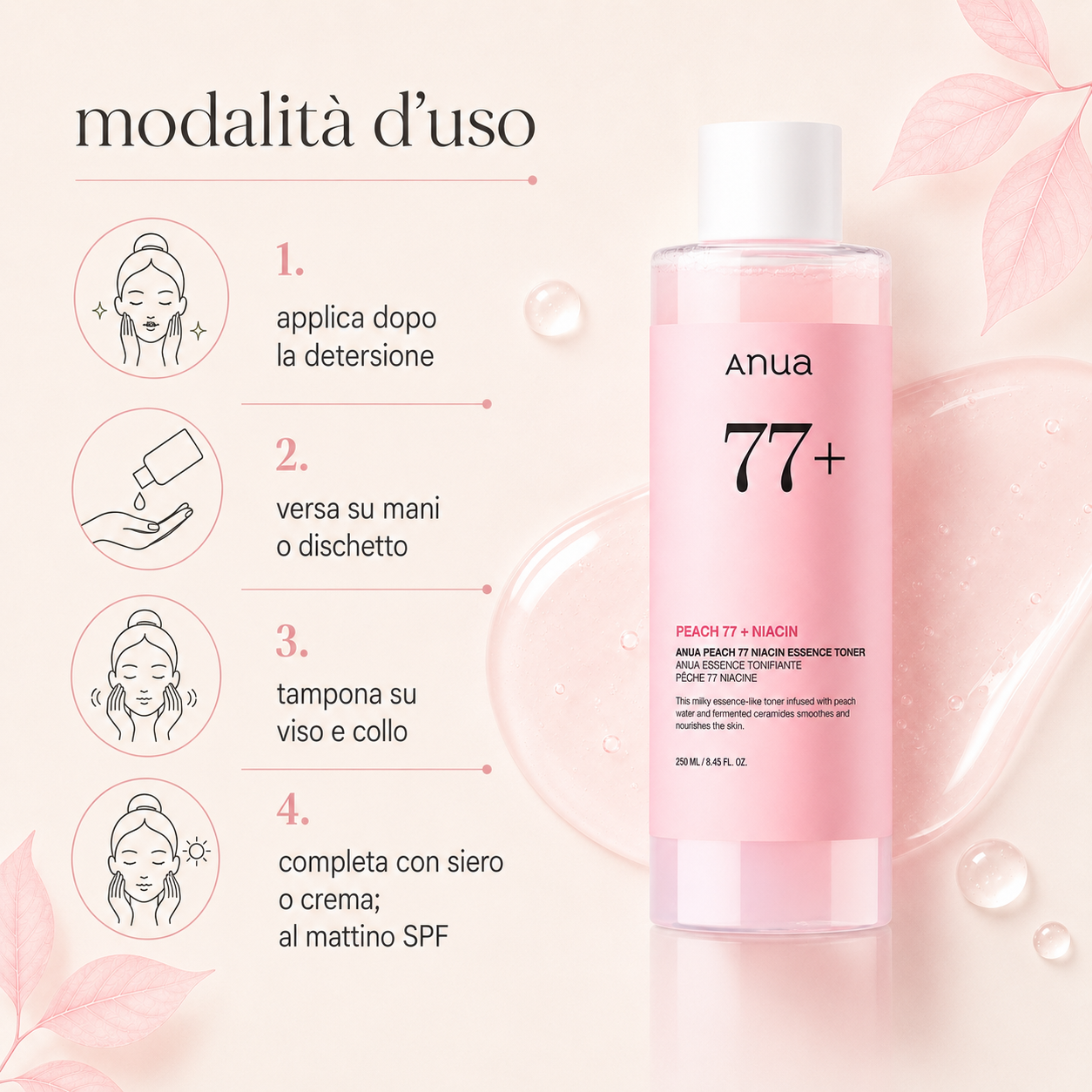 Anua – Peach 77 Niacin Essence Toner - immagine 3