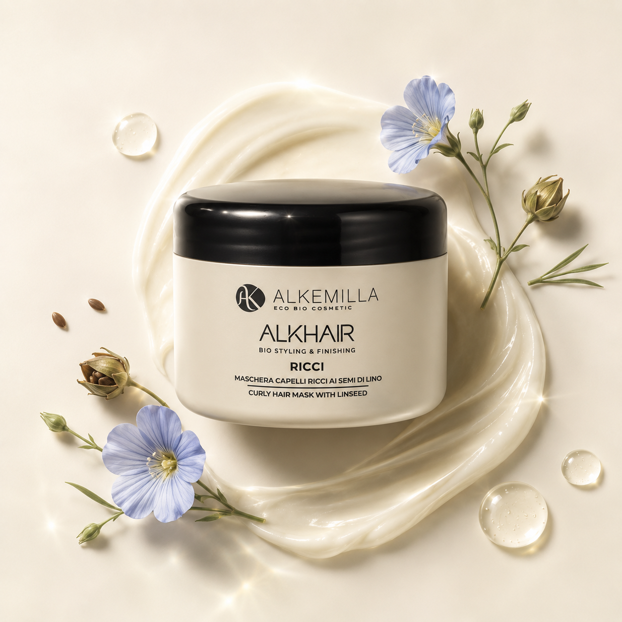 Alkemilla – Maschera Capelli Ricci ai Semi di Lino