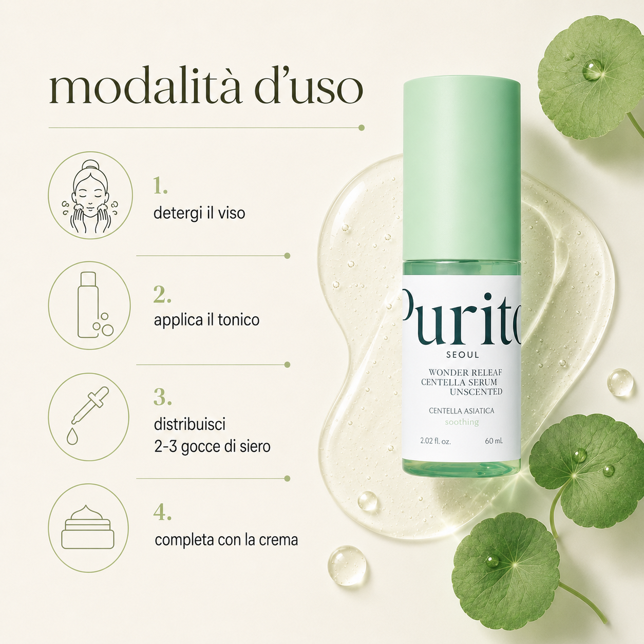 Purito Seoul– Wonder Releaf Centella Serum Unscented - immagine 3