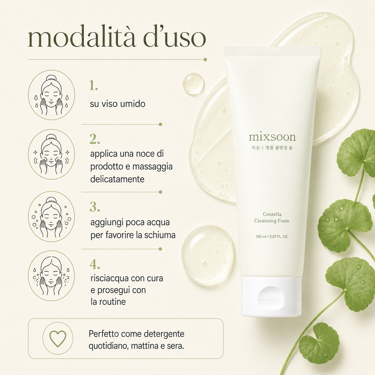 Mixsoon – Centella Cleansing Foam - immagine 3