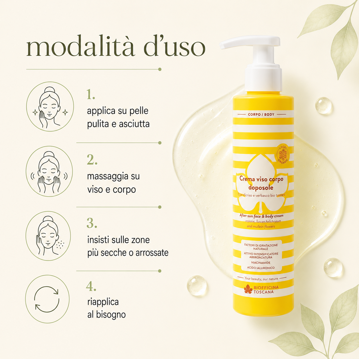 Biofficina Toscana – Crema Viso Corpo Doposole - immagine 3