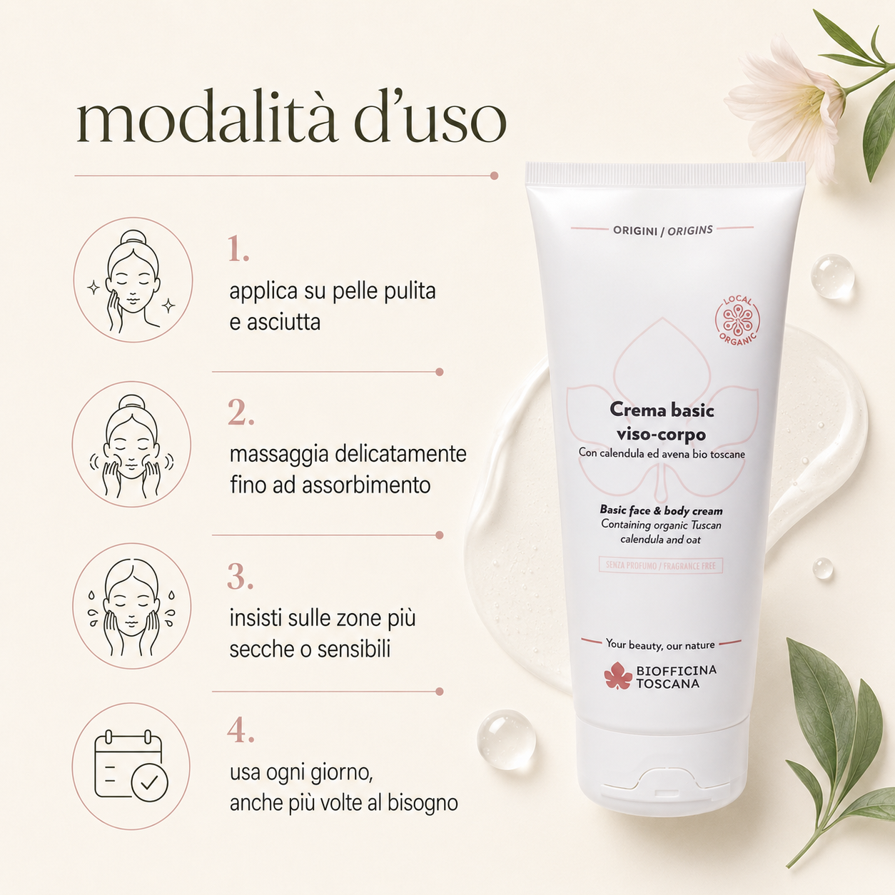 Biofficina Toscana – Crema Basic Viso-Corpo - immagine 3