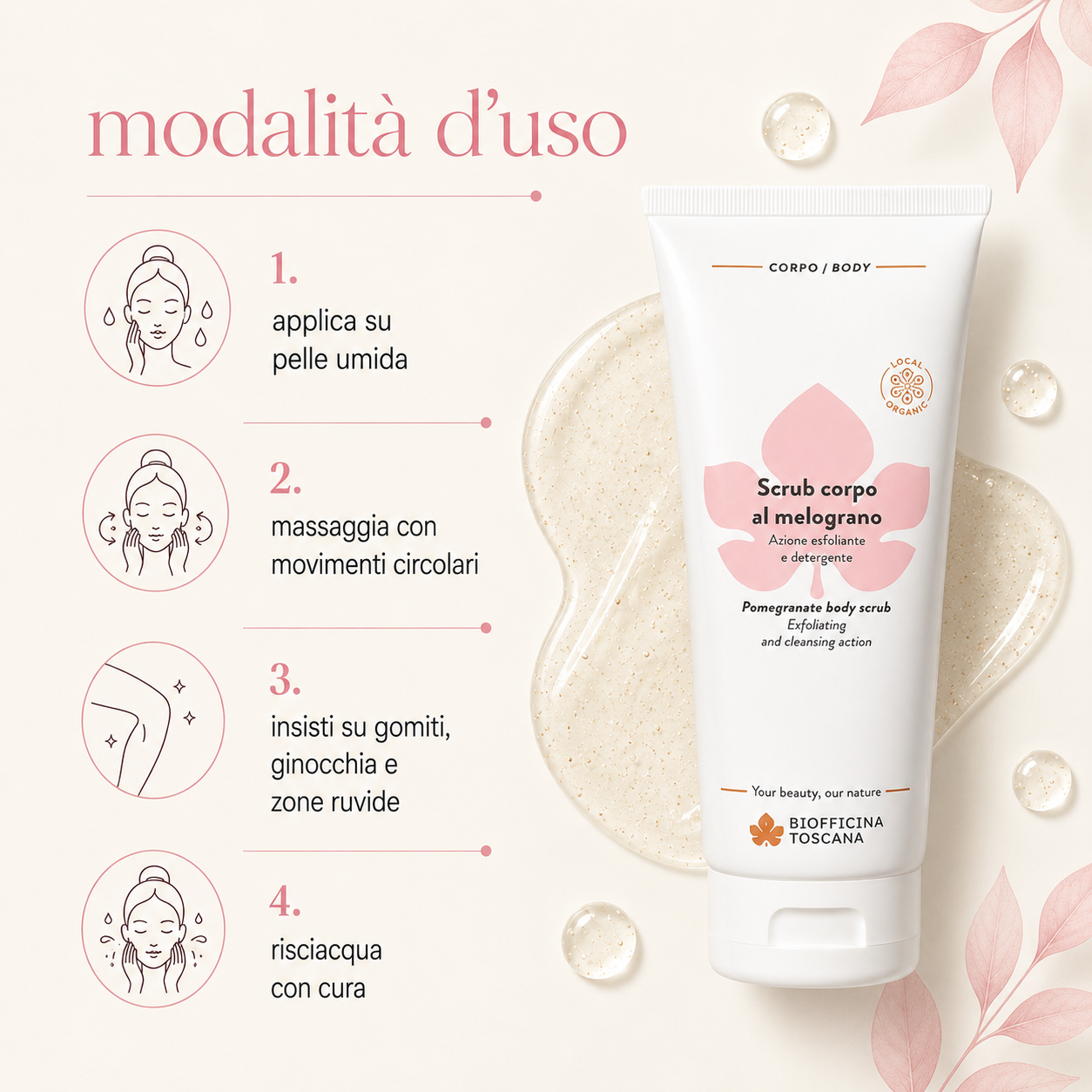 Biofficina Toscana – Scrub Corpo al Melograno - immagine 3