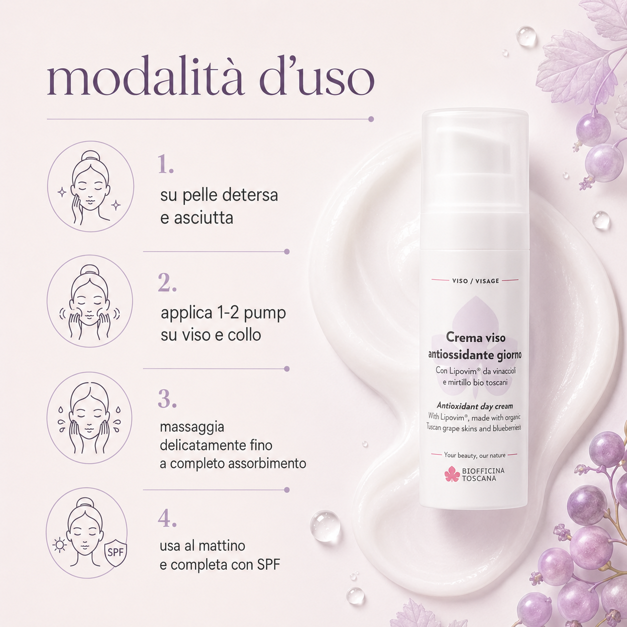 Biofficina Toscana – Crema Viso Antiossidante Giorno - immagine 3