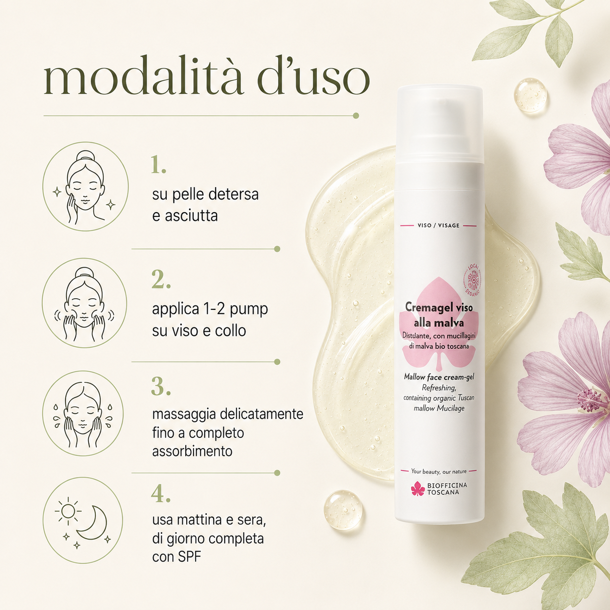 Biofficina Toscana – Cremagel Viso alla Malva - immagine 3