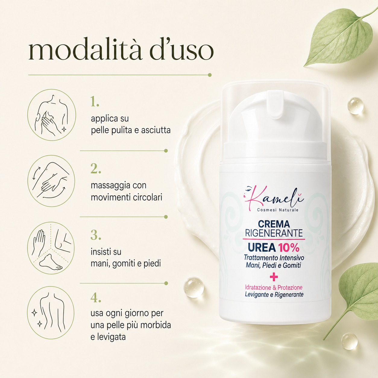 Kamelì - Urea 10% Trattamento Mani Gomiti e Piedi - immagine 3