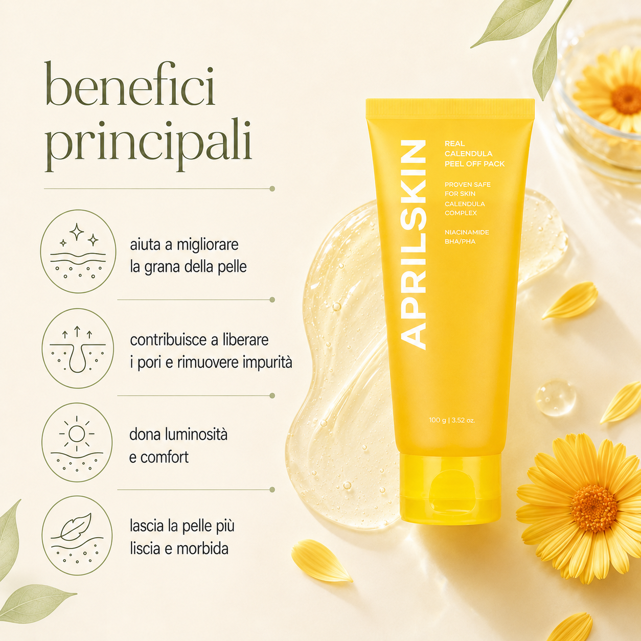 Aprilskin – Real Calendula Peel Off Pack - immagine 2
