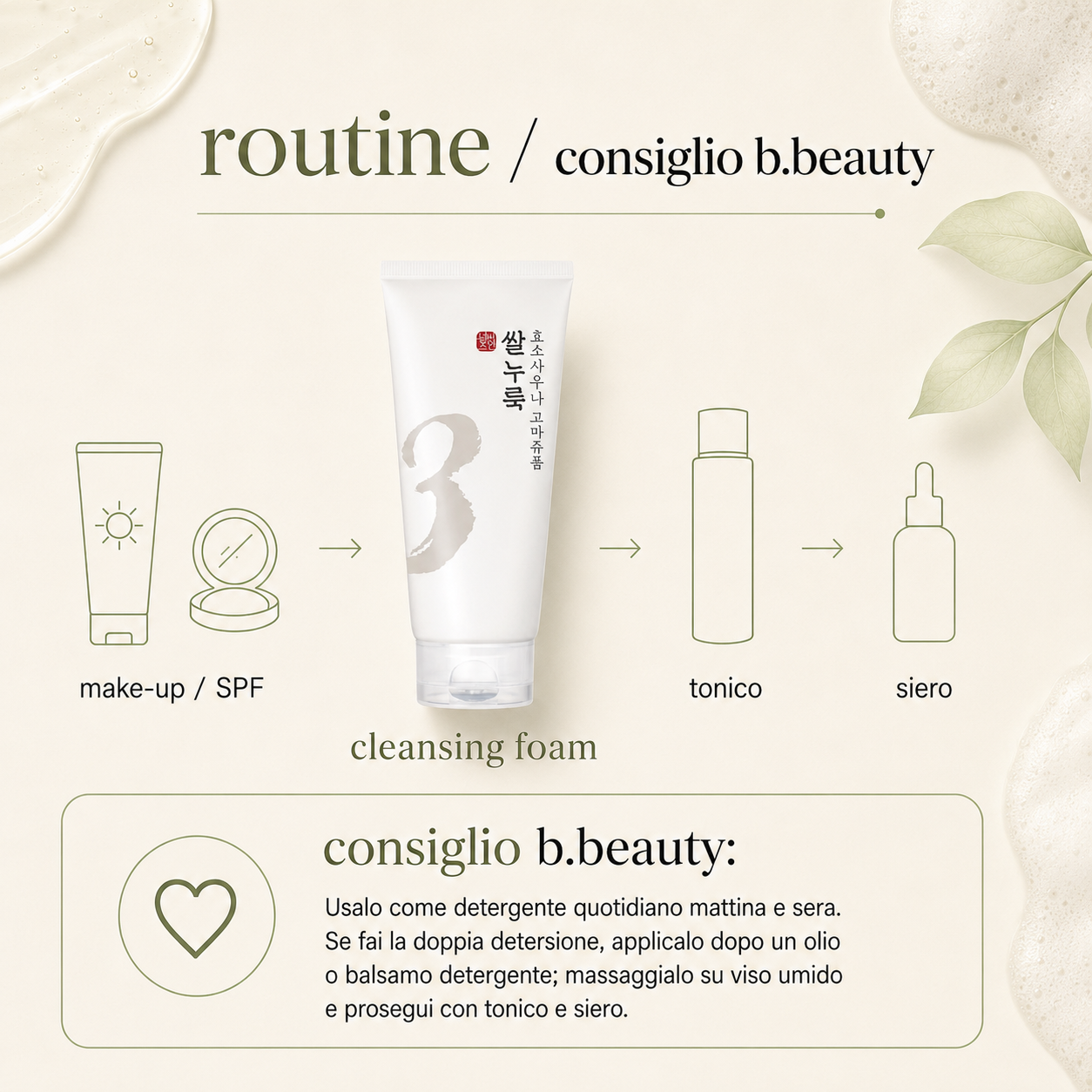 Numbuzin – No.3 Rice Enzyme Skin Softening Cleansing Foam - immagine 4