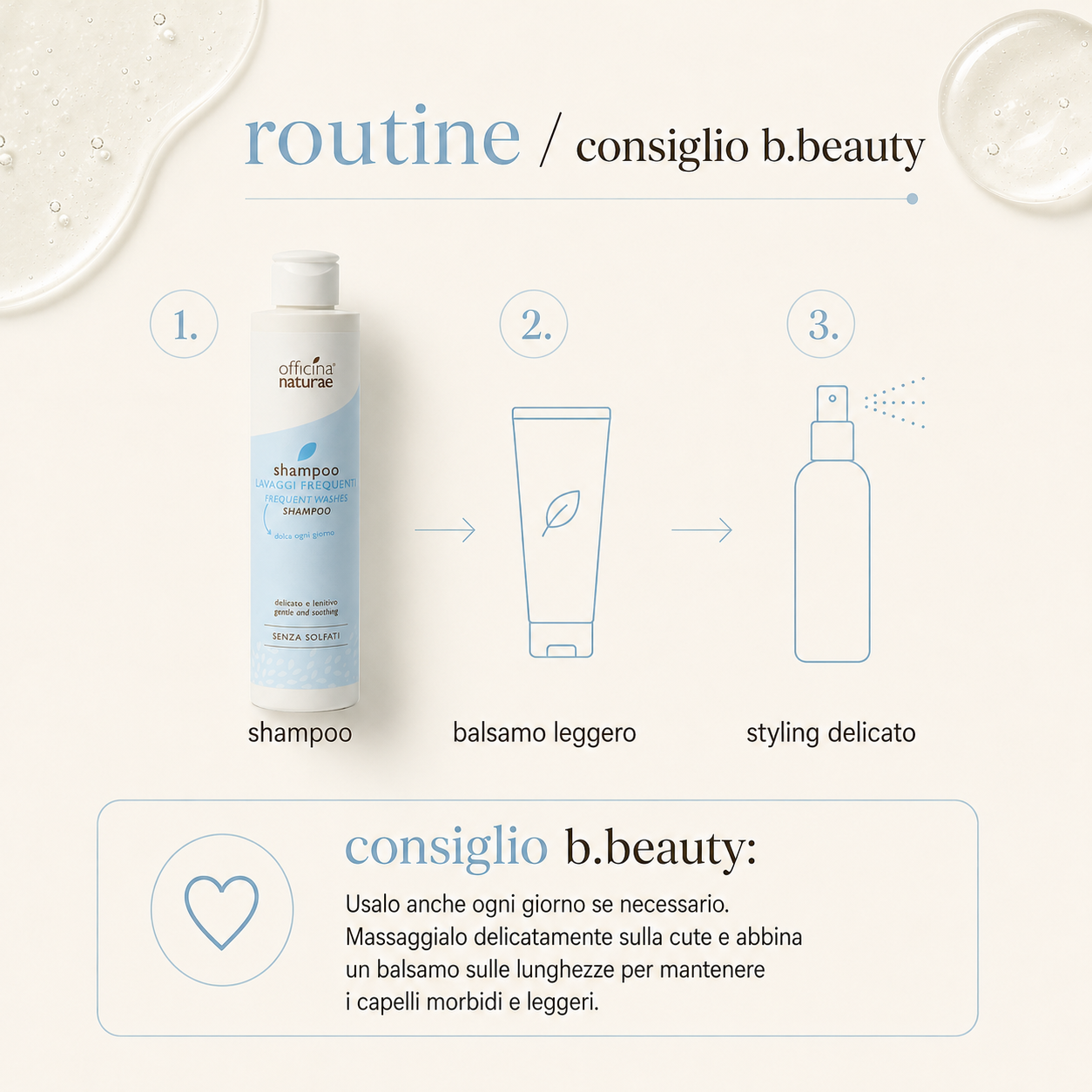 Officina naturae – Shampoo Lavaggi Frequenti - immagine 4