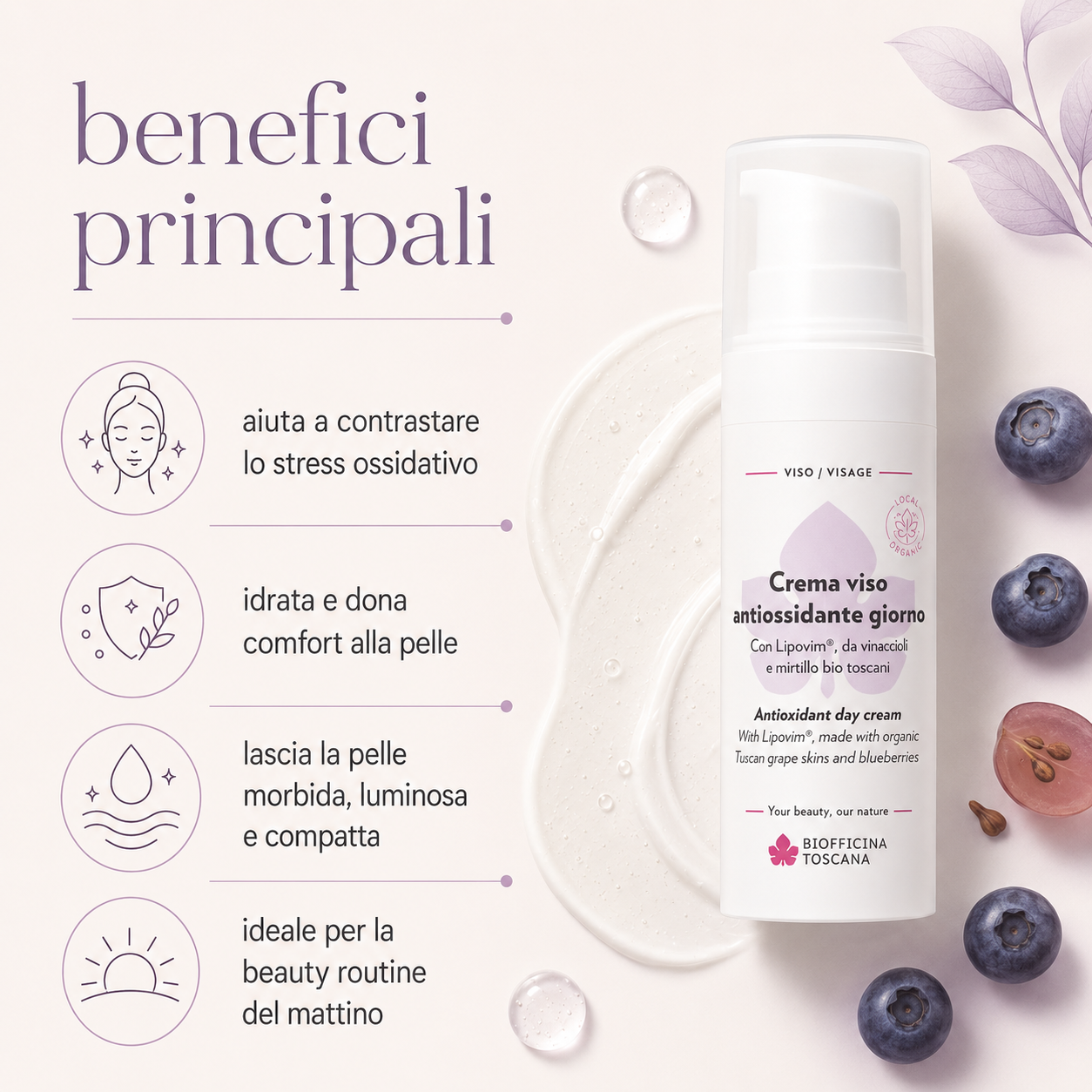 Biofficina Toscana – Crema Viso Antiossidante Giorno - immagine 2