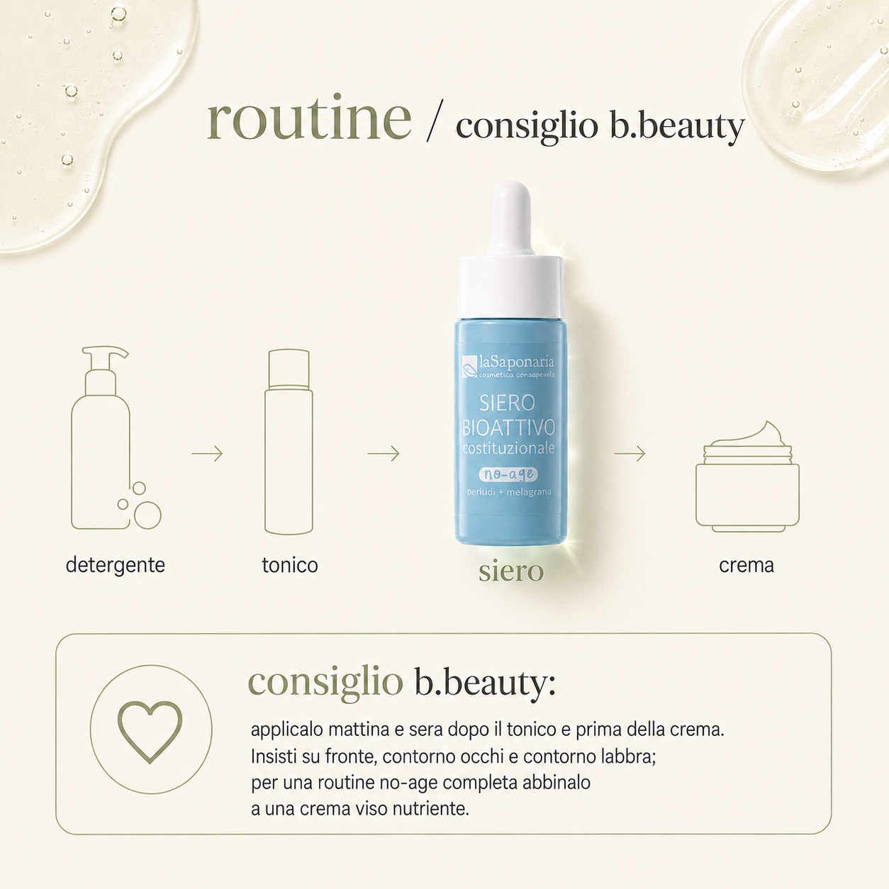 La Saponaria – Siero Viso Bio Attivo No-Age - immagine 4