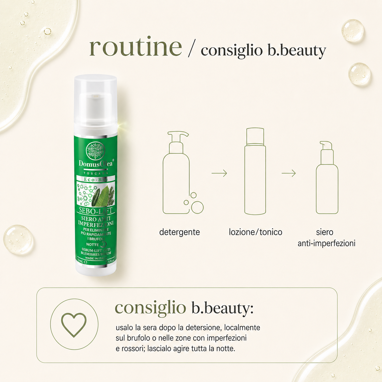 Domus Olea Toscana - Sebo-Lift Siero Anti-Imperfezioni Notte - immagine 4