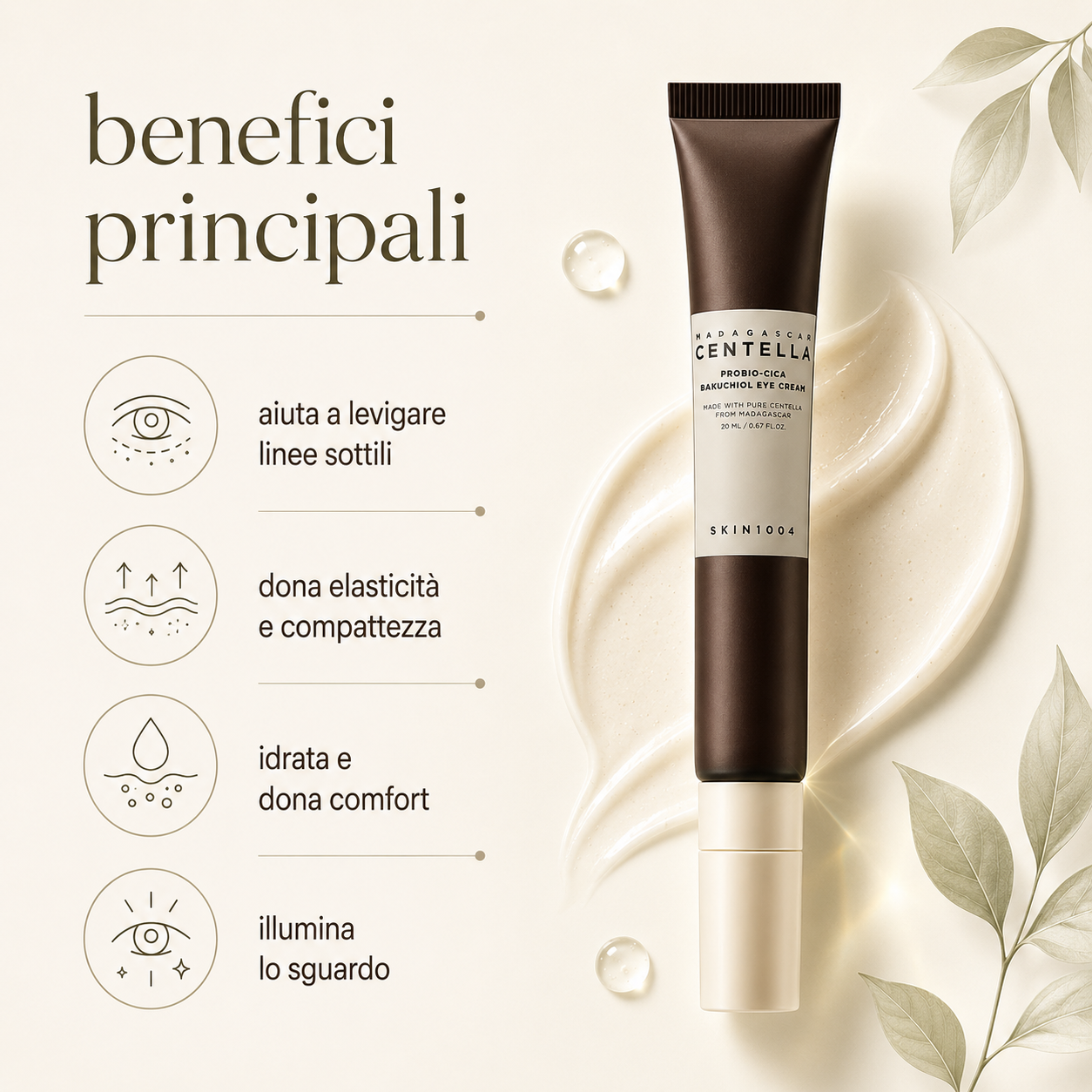 SKIN1004 - Madagascar Centella Probio-Cica Bakuchiol Eye Cream - immagine 2
