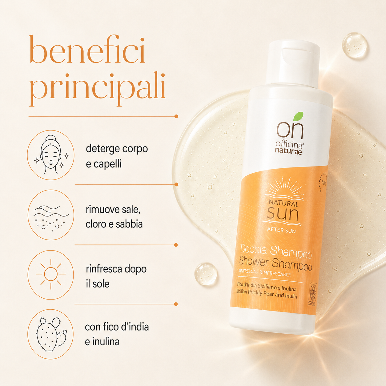 Officina naturae – Doccia Shampoo Doposole - immagine 2