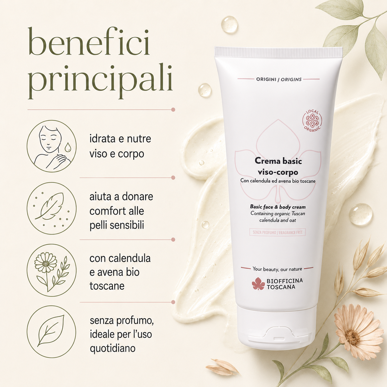 Biofficina Toscana – Crema Basic Viso-Corpo - immagine 2
