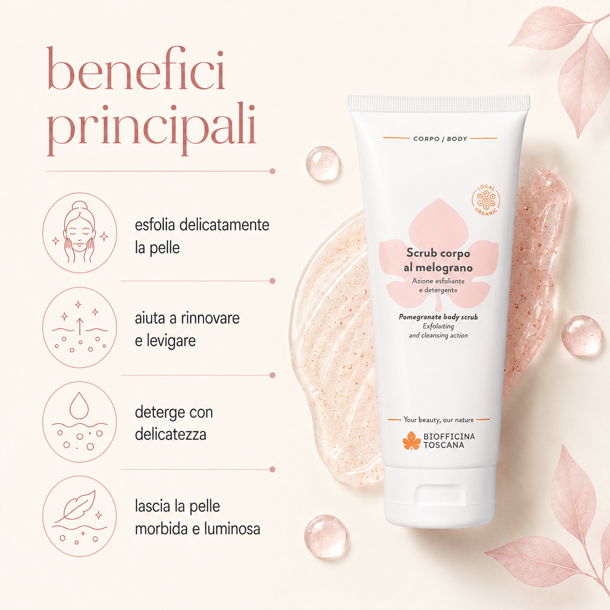 Biofficina Toscana – Scrub Corpo al Melograno - immagine 2