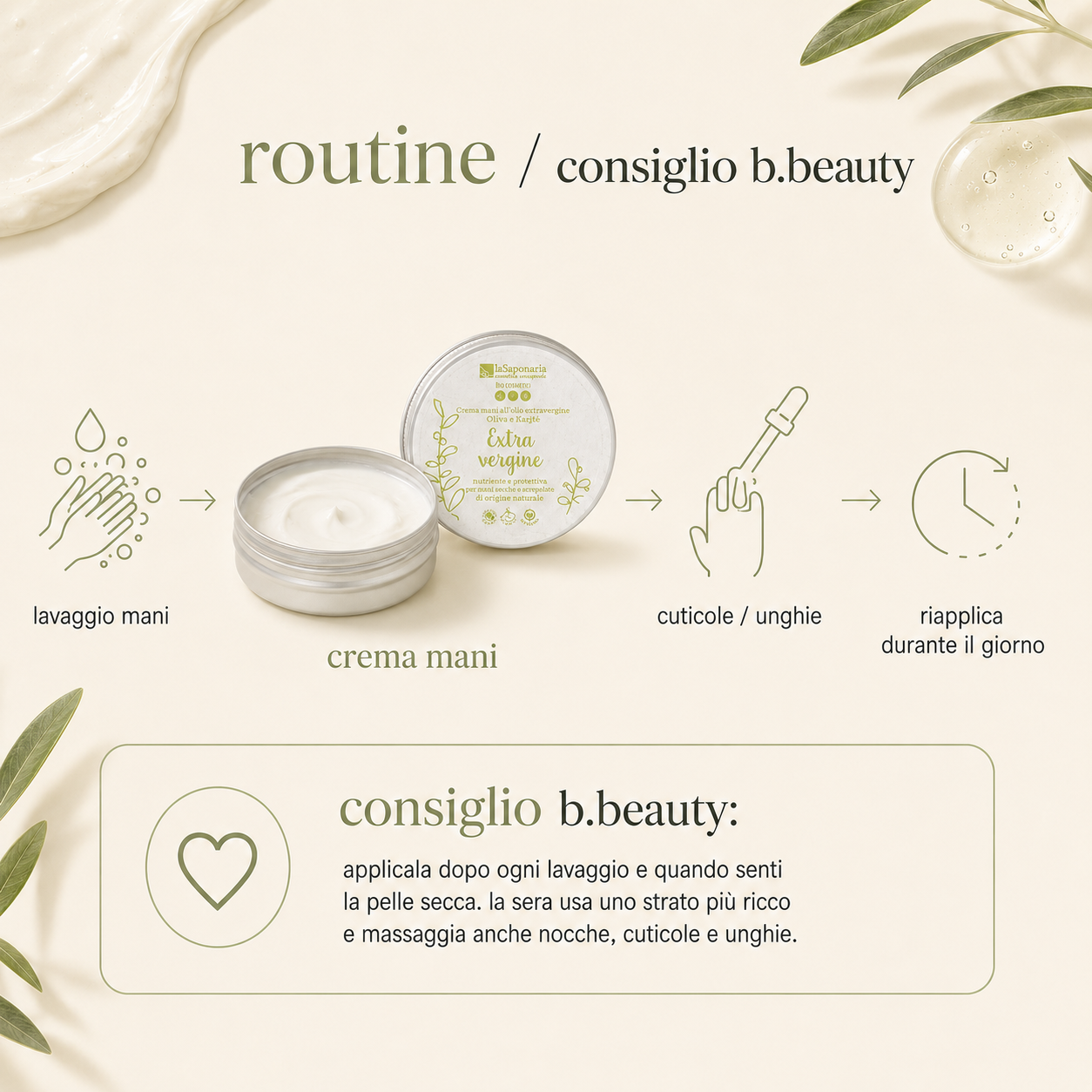 La Saponaria – Crema Mani Extravergine - immagine 4