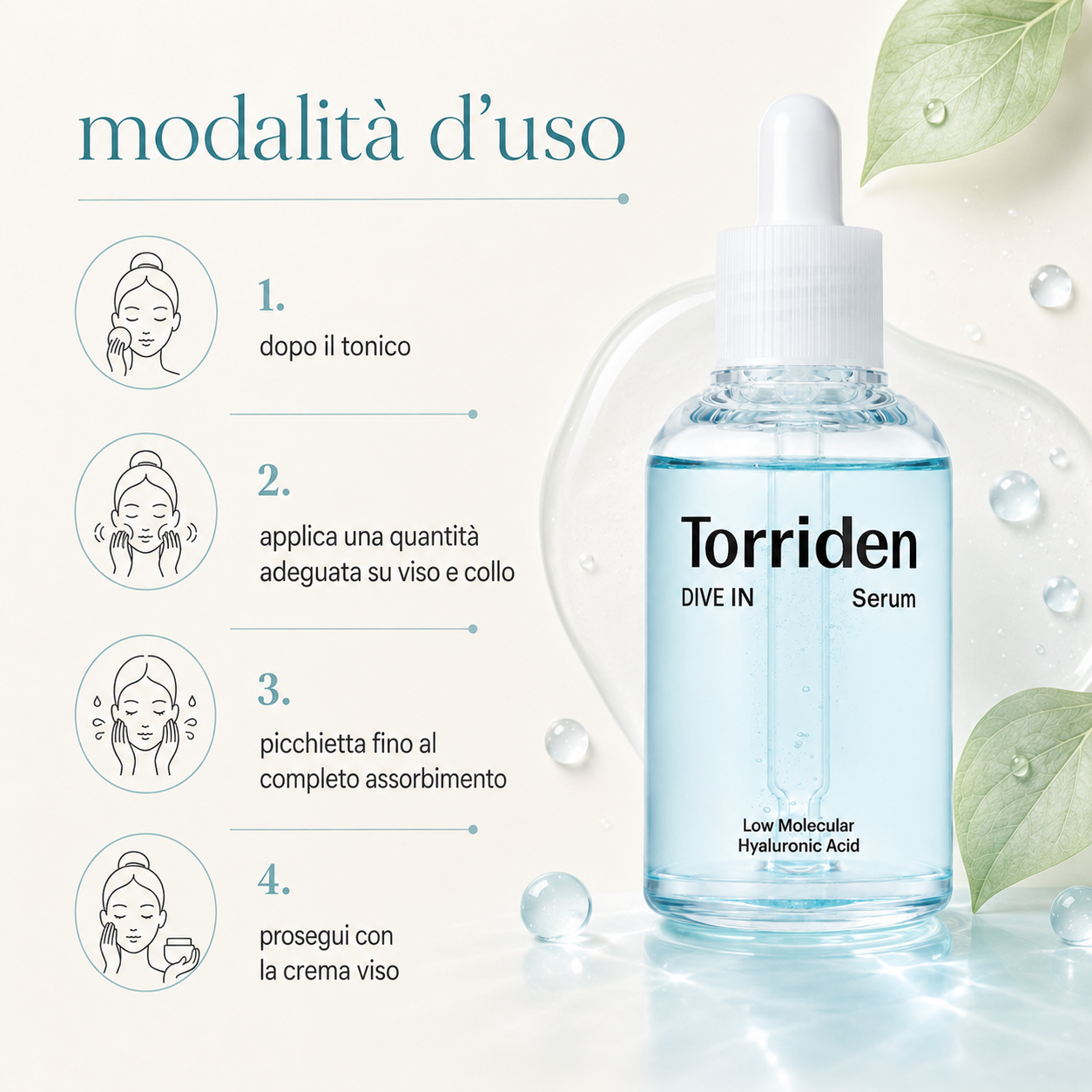 Torriden - DIVE-IN Low Molecular Hyaluronic Acid Serum - immagine 3