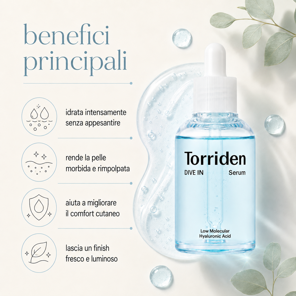 Torriden - DIVE-IN Low Molecular Hyaluronic Acid Serum - immagine 2