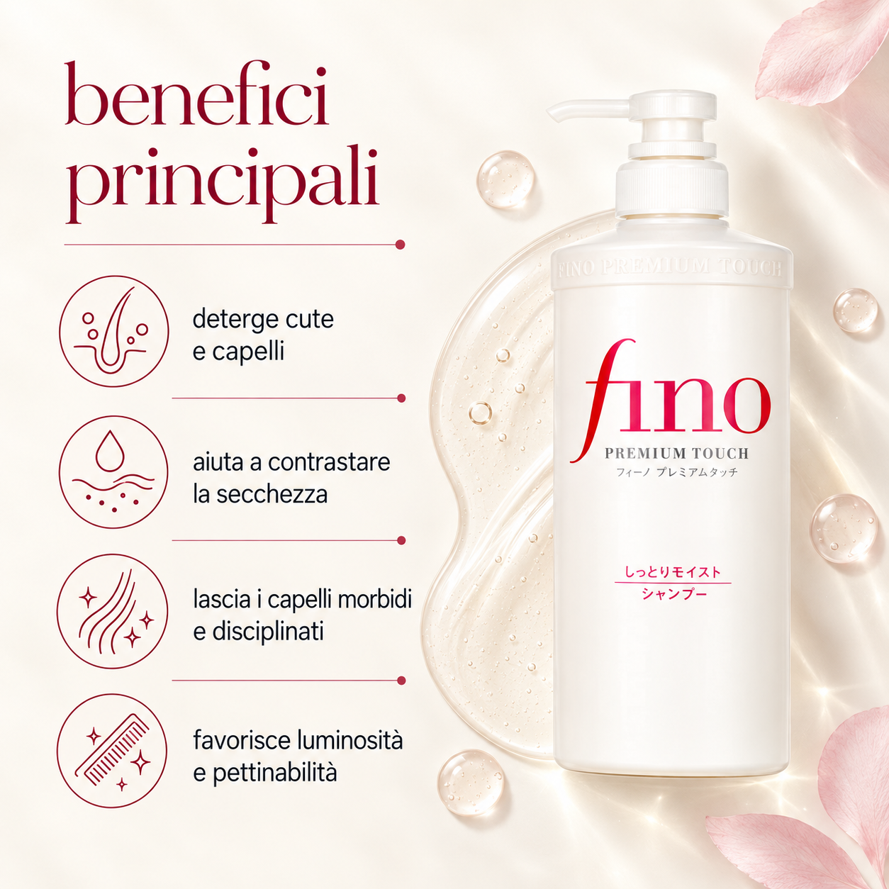 Shiseido – Fino Premium Touch Moist Shampoo - immagine 2
